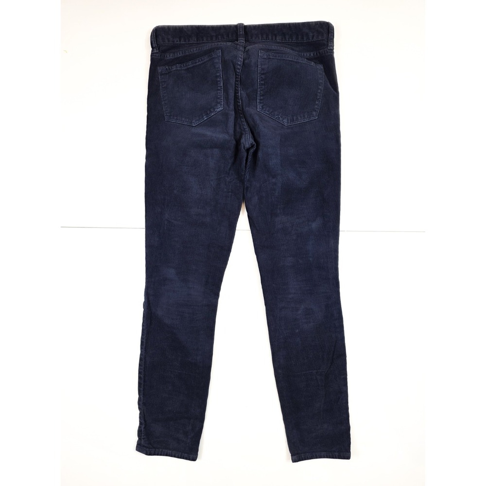 J. Crew Toothpick Stretch Blue Corduroy Ankle Pants Women's Size 26x28 - Picture 2 of 6